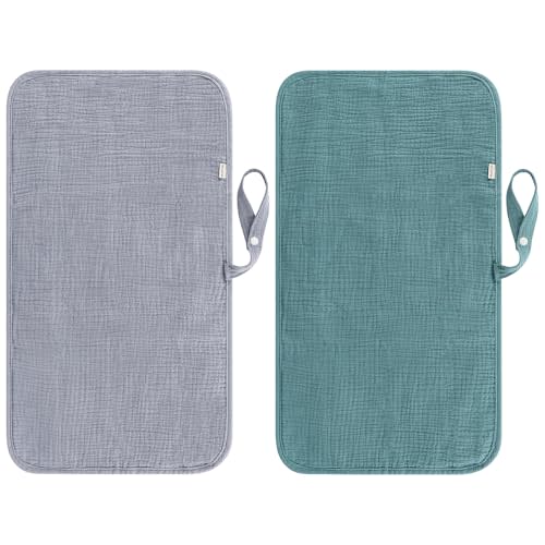 Accmor Portable Diaper Changing Pad, Muslin Cotton Foldable Baby Changing Mat for Travel, Baby Essentials Shower Registry Gifts