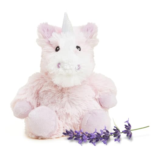 warmies Microwavable & Weighted Stuffed Animals, Unicorn - Heated Stuffed Animal Plushie for Warmth & Comfort - Cute Soft Plush Toys for Adults & Children (Boys, Girls, Babies & Toddlers)