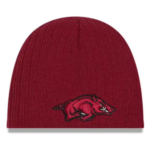 New Era Arkansas Razorbacks Evergreen Mini Fan Baby Knit Hat - CARDINAL