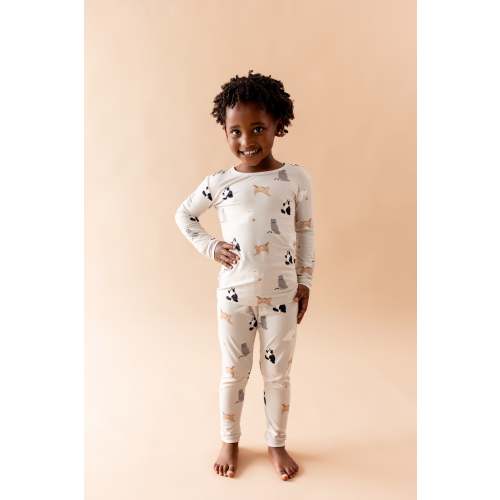 Long Sleeve Pajamas in Fluffy Cat