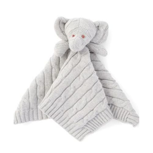 Knit Elephant Security Blanket