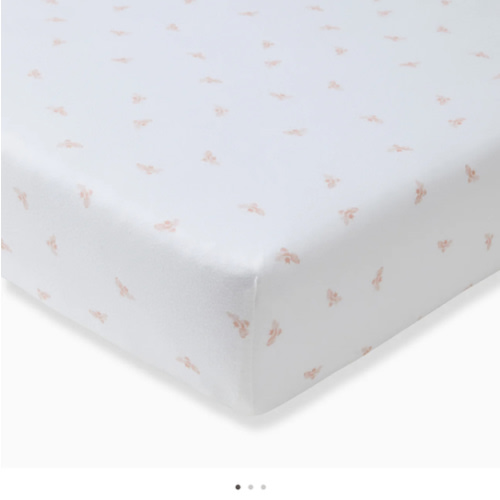Golden Bee Organic Cotton Fitted Crib Sheet Ranunculus