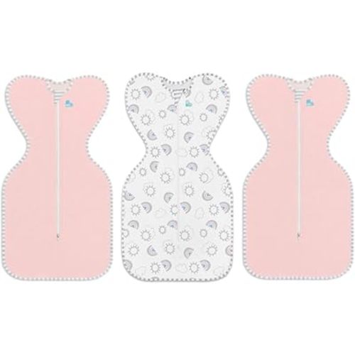 Love to Dream Swaddle UP, Baby Sleep Sack, Swaddle UP Self-Soothing Swaddles for Newborns, Improves Sleep, Snug Fit Helps Calm Startle Reflex, New Born Essentials for Baby, Pink Girl Bundle Pack