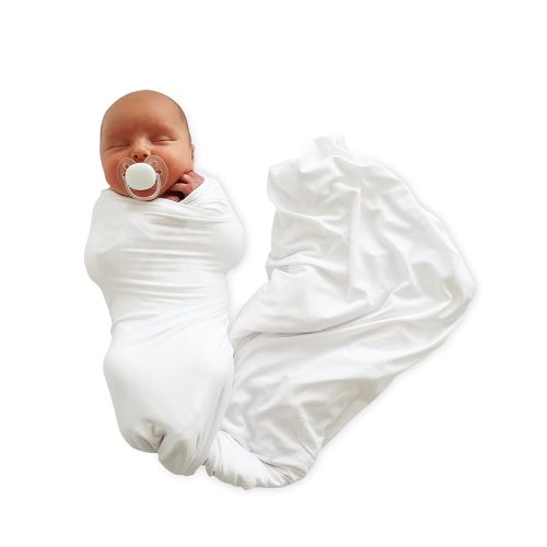Caden Lane Baby Swaddle & Receiving Blanket, Soft, Breathable & Temperature-Regulating Bamboo Viscose Fabric for Swaddling Newborns, Gender Neutral Infant Blanket for Boys & Girls, Lace White