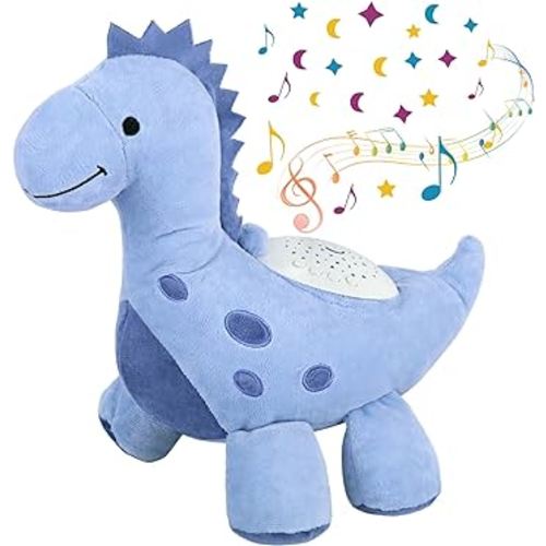 Baby Sleep Soother Cry Sensor Pillow Pets Dream Lites Dinosaur Projector Plush Toys for Boys Girls Baby Sound Machine Stuffed Animal Machine Pillow Ceiling Toys for Toddler