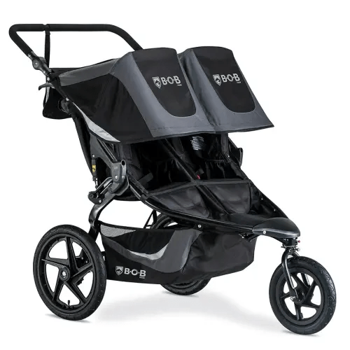BOB Gear Revolution Flex 3.0 Duallie Double Jogging Stroller, Graphite Black