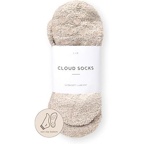 Ultra-Luxe Cloud Socks for Women & Men | Fuzzy Cozy Sleep Socks with Bonus Travel Tote | Super Soft Unisex Warm Winter Socks