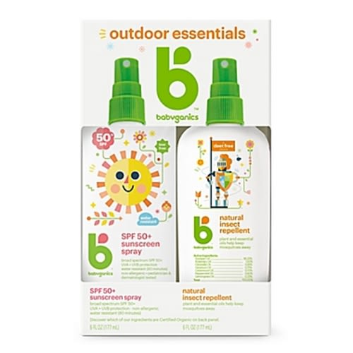 Babyganics® 2-Pack Mineral-based Sunscreen Spray + Natural Insect RepellentBabyganics® 2-Pack Mineral-based Sunscreen Spray + Natural Insect RepellentChange Options