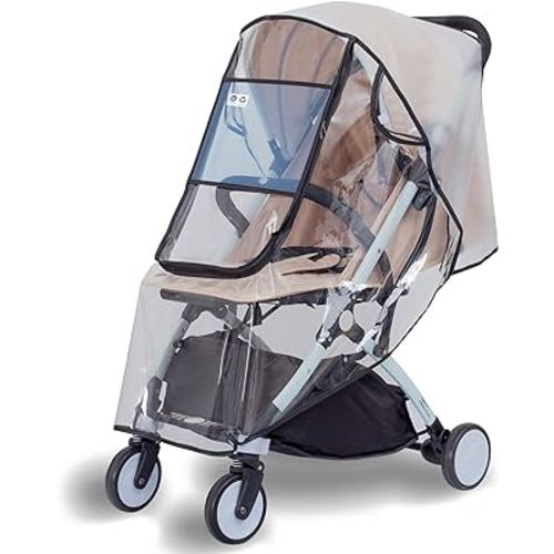 Bemece Stroller Rain Cover , Universal Stroller Accessory, Baby Travel Weather Shield, Windproof Waterproof, Protect from Dust Snow
