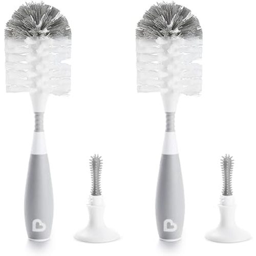 Munchkin® Bristle™ Bottle Brush, Grey, 2 Pack