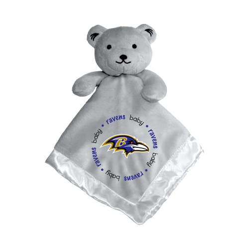 MasterPieces - NFL Baby Security Blanket, Bear Snuggle Toy for Newborn Boy Girl Unisex, Stuffed Animal, Officially Licensed Ravens Baltimore Football