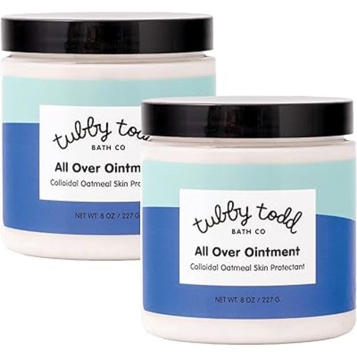 TUBBY TODD All Over Ointment - Baby Eczema Cream - Everyday Multi-Purpose Baby Skin Relief Cream - Sensitive Skin, Dry Skin, Rash, & Irritation - Steroid & Gluten Free - Lavender Rosemary, 2 Pack, 8oz