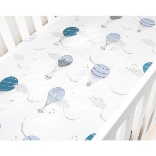 Touch The Sky Crib Sheet, Blue