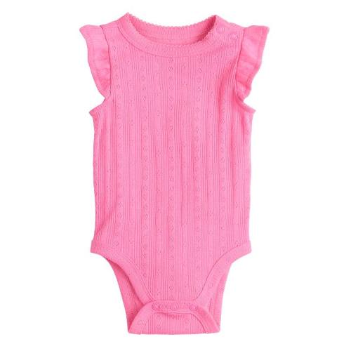 Baby Girl Jumping Beans® Pointelle Flutter Sleeve Bodysuit