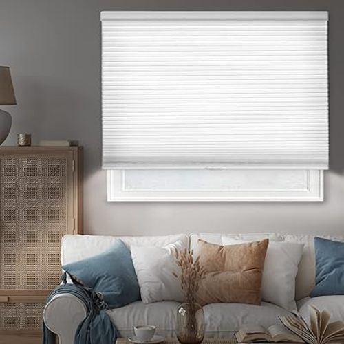 CHICOLOGY Cellular Shades, Window Blinds Cordless, Blinds for Windows, Window Shades for Home, Window Coverings, Cellular Blinds, Door Blinds, Evening Mist, 34" W X 84" H