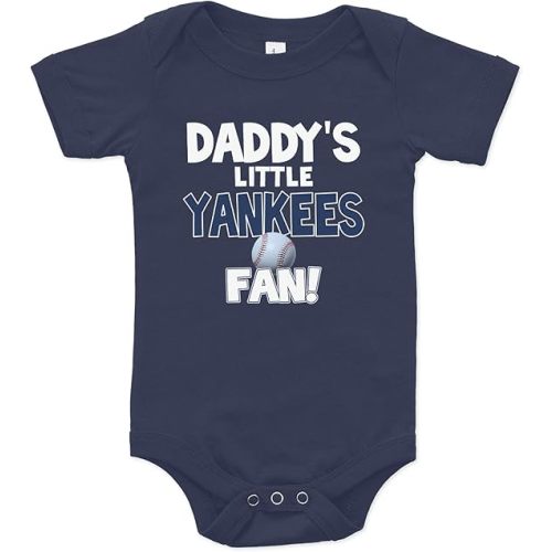 NanyCrafts Baby's Daddy's Little Yankees Fan Bodysuit, Baby Yankees Fan