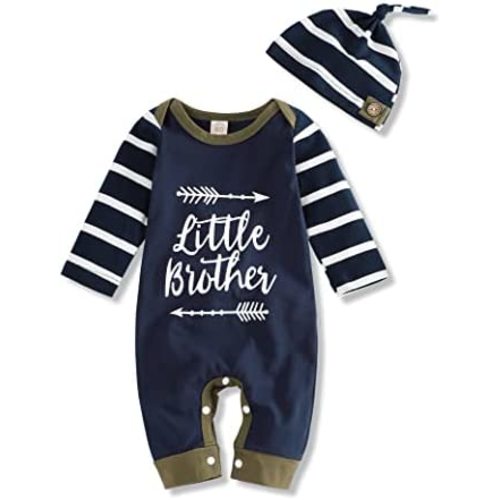 Newborn Baby Boy Romper Stripe Sleeve Outfits Jumpsuit Baby Boy Summer Clothes One Piece Romper