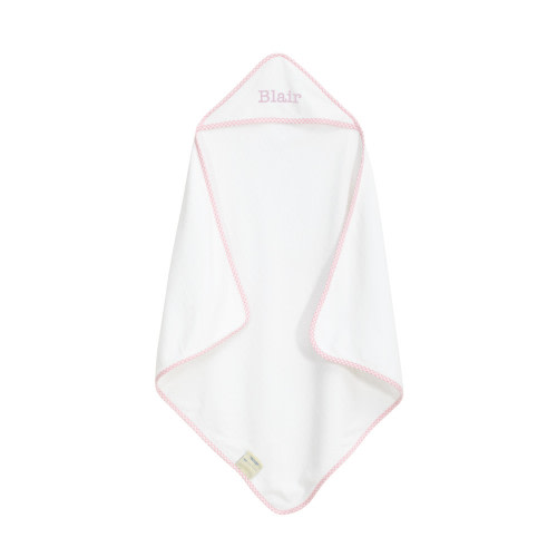 Pink Gingham Baby Hooded Towels | Pottery Barn Kids