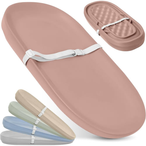 Jool Baby Waterproof Baby Changing Pad - Easy to Clean, Lightweight & Portable - Large Foam Cushion for Comfort (Rose)