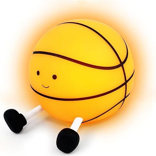QANYI Sport Fans Basketball Lamp, LED Sports Light Rechargeable for Boys Room Bedroom Decor, Light Up Basketball Decoration Christmas Gift Ideas for Girls Children Teens Kids 8-12 Boys