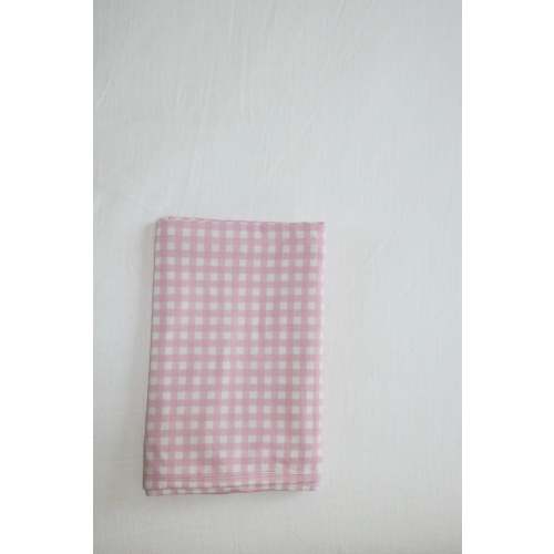 Bamboo Baby Swaddle & Hat in Pink Gingham
