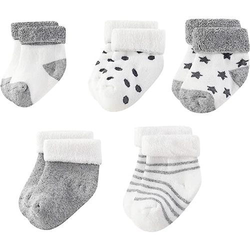 0-6 months Baby Terry Socks 5-Pack