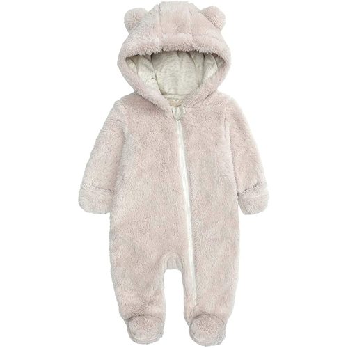 Newborn Baby Jumpsuit Hooded Fleece Rompers Long Sleeve Onesies Outwear Outfits