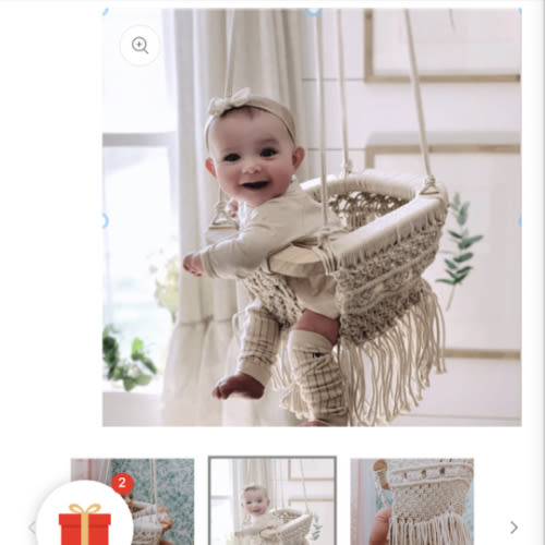 Macrame Baby Swing | 100% Organic Cotton | Finn + Emma