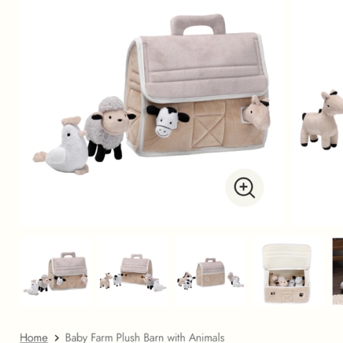 Baby Farm Plush Barn with Animals