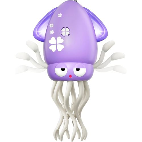 Dancing Squid Baby Toy, Infant Tummy Time Toys for 3-6 Months, Interactive Crawling Octopus with Music & Lights for 6-12, 12-18 Learning Walking Toy for Toddlers 1 Year Old Boys Girls Birthday Gifts