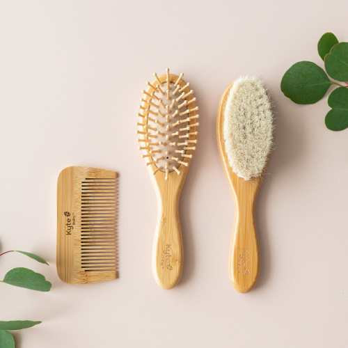 Kyte Baby 3-Piece Brush Set - Natural