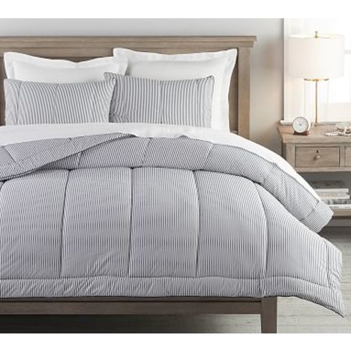 Wheaton Striped Organic Percale Comforter | Pottery Barn