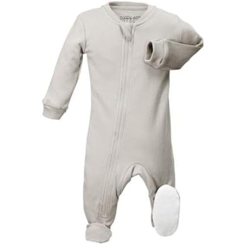 zippyjamz – Zipper Organic Sleeper Footed Onesies Sleeper Baby Pajamas with Inseam Zipper