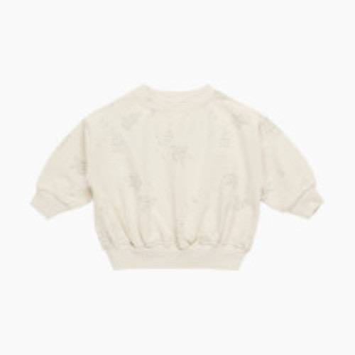 Quincy Mae Relaxed Sweatshirt - Natural, 12-18 M