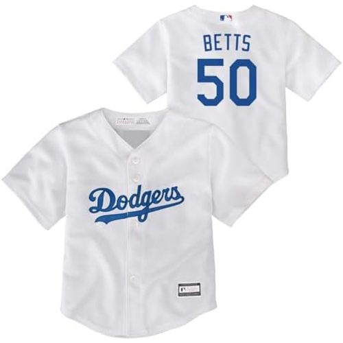 Outerstuff Mookie Betts Los Angeles Dodgers MLB Infants 12-24 Months White Home Player Jersey