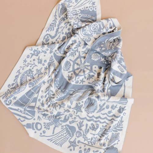 NAUTICAL SUMMER OCEAN BLANKET