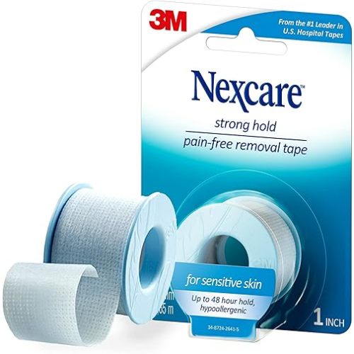 Nexcare Strong Yet Pain Free Tape, Tears Easily, For Sensitive Skin, 1 Roll