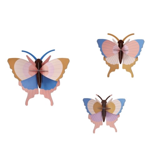 Gold Rim Butterflies, set of 3 - Studio ROOF