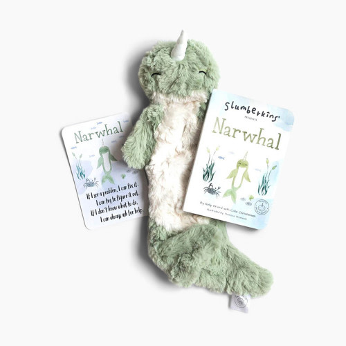 Slumberkins, Inc. Plush Snuggler & Book Bundle - Narwhal's Growth Mindset