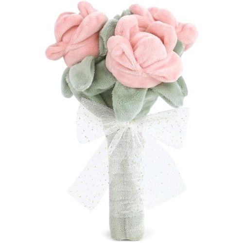 MON AMI Rose Bouquet Plush Figure Toy – 9" Soft Stuffed Floral-Themed Plushie for Kids & Adults, Cute & Cozy Gift for Birthdays or Anniversaries, Decorative Cuddly Play Toy, Collectible Plush