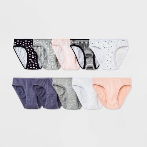 Girls' 10pk Cotton Bikini - Cat & Jack™, Size: 4