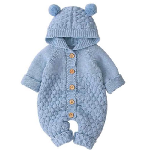 BEAR Knitted Romper - Hazel & Bo