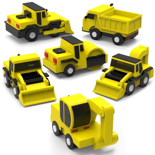 Amazon.com: Tub Works® Construction™ Trucks Mold Free Bath Toys, 6 Pack | Sealed, No Hole Bath Toys Design Keeps Moisture Out | Soft, Squeezable & Float on Water | Baby & Toddler Bathtub Toys | Baby Pool Play : Toys & Games