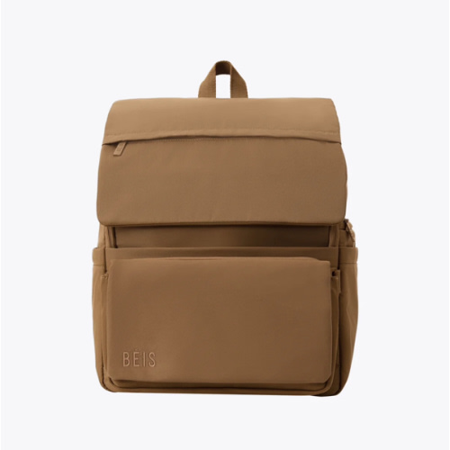 BÉIS 'The Ultimate Diaper Backpack' in Camel - Diaper Bag Backpack in Camel Brown