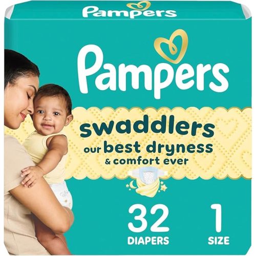 Pampers Baby Diapers - Swaddlers - Size P1, 27 Count, Ultra Absorbent Disposable Preemie Diaper