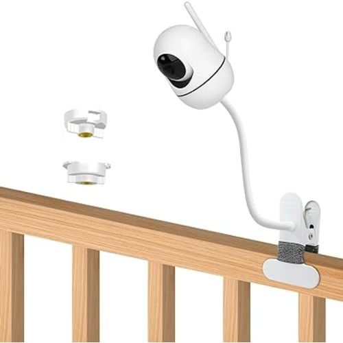 Baby Monitor Mount Compatible with HelloBaby HB6550/HB65/HB66/HB248,ANMEATE SM935E Baby Monitor Camera 15.7 inches Flexible Clip Clamp Mount Long Gooseneck Arm, Baby Monitors Holder Without Tools