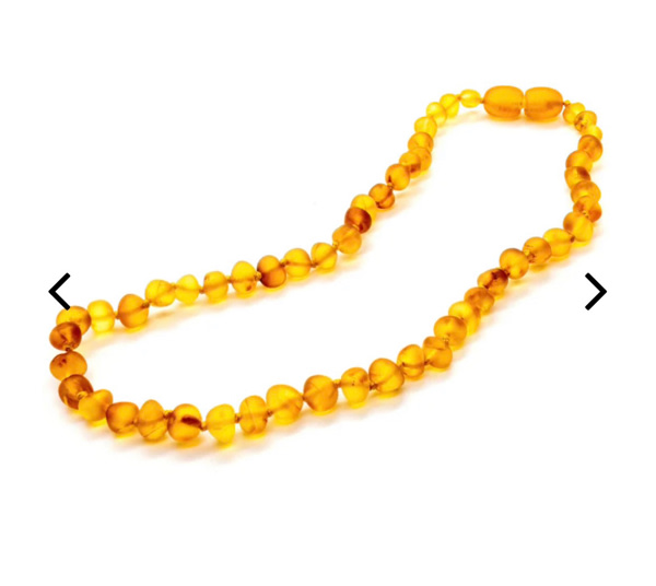 Baltic Amber Teething Necklace Raw Honey Newborn baby pop