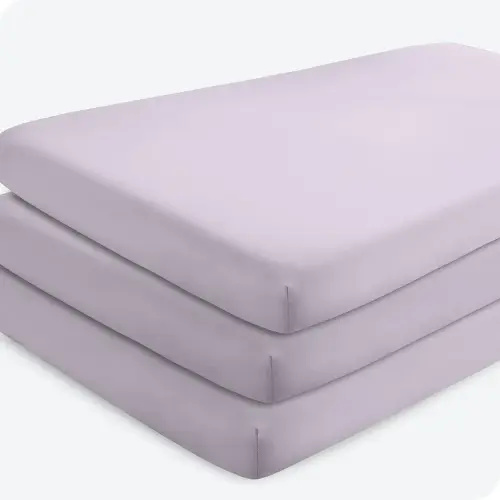 Bare Home 3-Pack Fitted Crib Sheet - Premium 1800 Ultra-Soft Microfiber - Breathable - Baby Sheet - for Boys & Girls - Fits Standard Crib and Toddler Mattresses (Lilac)