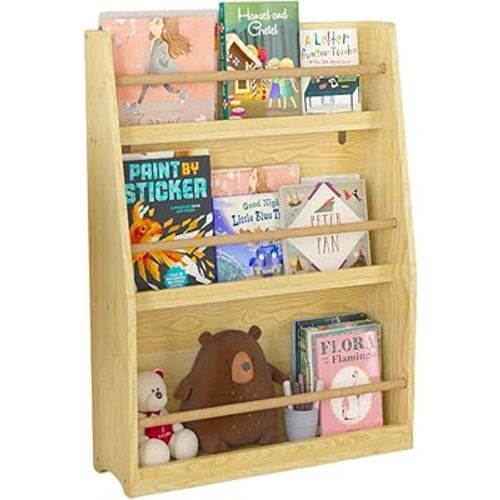 Amazon.com: 3 Tier Kids Book Shelf Kids Book Rack Helps Keep Bedrooms,Playrooms,and Classrooms Organized White : Home & Kitchen
