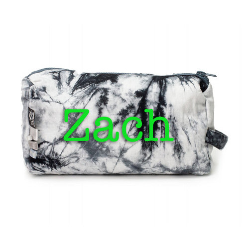 Extra Large Toiletry Case, Black and White Tie Dye Space Panda - Nik's Naks